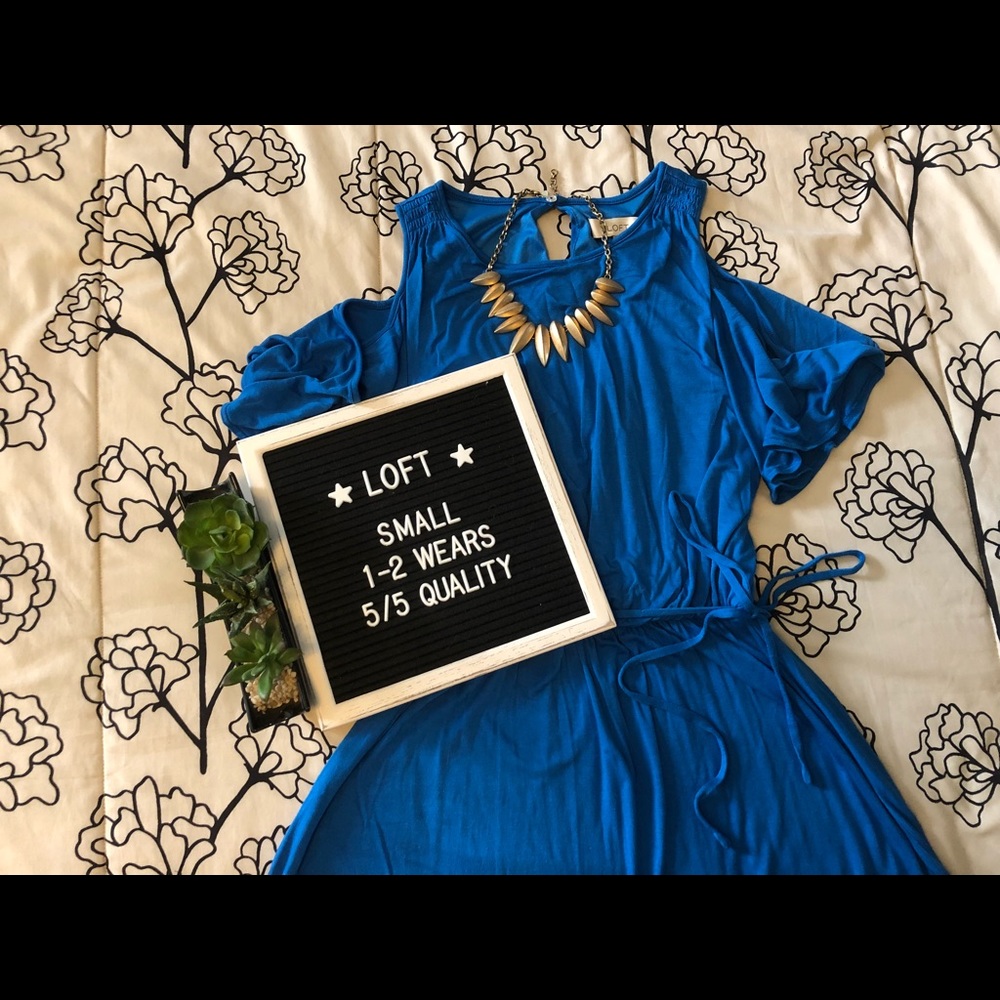 [ LOFT ] Cold Shoulder Blouson Dress
